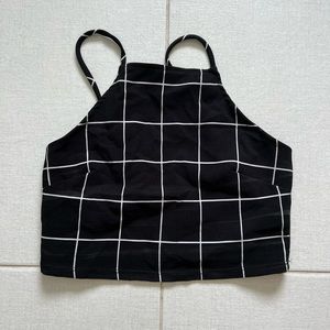 Black and White Cropped Tank